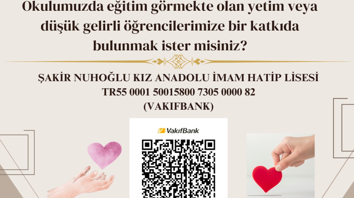 Okulumuzda eğitimine devam eden düşük gelirli öğrencilerimize katkıda bulunmak ister misiniz?